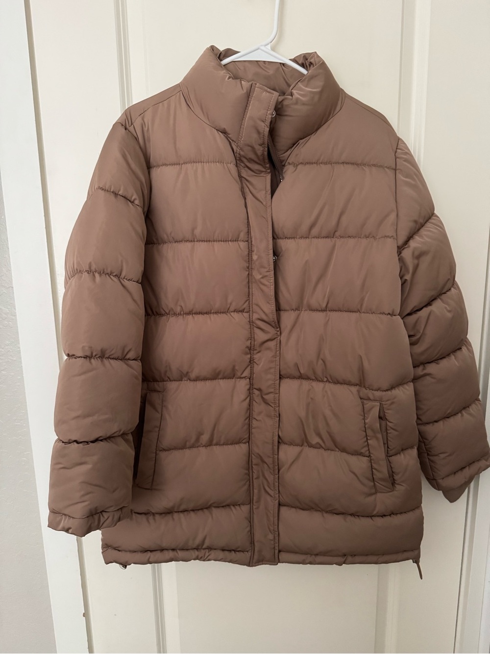 Forever 21 Taupe Quilted Puffer Jacket